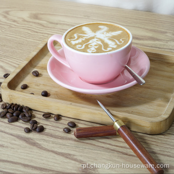 Caneta Latte de alta qualidade com cabo de madeira